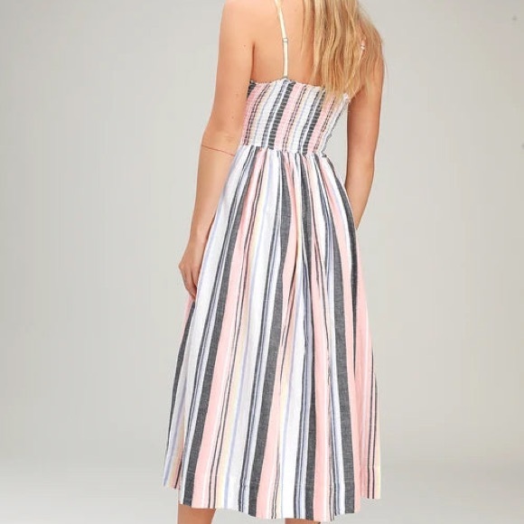 Free People Lilah Pleated Cotton Dress in Multi - Picture 3 of 16